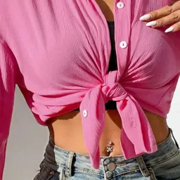 SELVIA Pink Regular Fit Shirt image 4