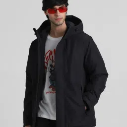 Jack & Jones Black Regular Fit Hooded Jacket image 4