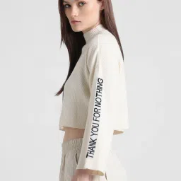 Only Cream Graphic Print Pullover image 4