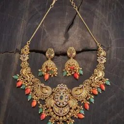 Kushal's Fashion Jewellery Golden Set for Women-picture-11