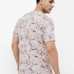 Code by Lifestyle Dusty Pink Regular Fit Printed Crew T-Shirt image 2