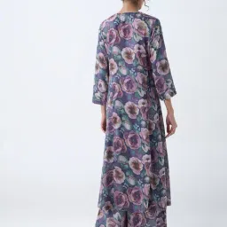 Zuba by Westside Purple Floral Design A-Line Kurta image 2