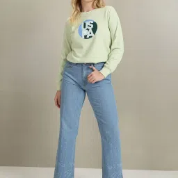 U.S. Polo Assn. Light Green Graphic Print Sweatshirt image 4