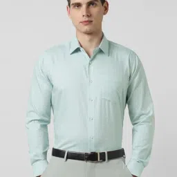Van Heusen Green Cotton Slim Fit Printed Shirt-picture-39