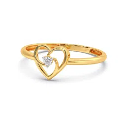 Candere by Kalyan Jewellers Stylish Design 14k Yellow Gold & Diamond Ring image 4