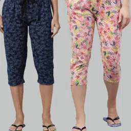 Kryptic Blue & Pink Printed Capris - Pack of 2-picture-24