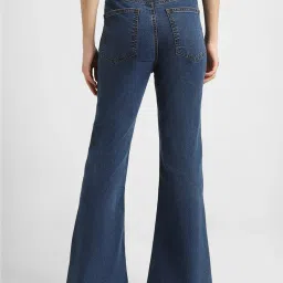 Forever 21 Dark Blue Blended Flared Fit Jeans image 2