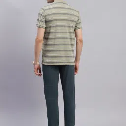 Monte Carlo Green Regular Fit Striped Co-Ord Set image 2