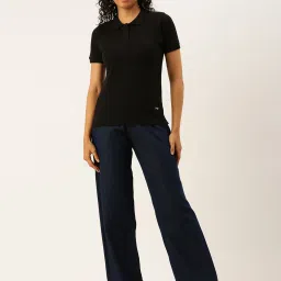 Bene Kleed Blue Cotton High Rise Flared Jeans image 4