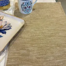 Bells & Whistles Beige Cotton Texture Raffina Placemats - Set of 6 image 5