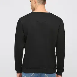 Pepe Jeans Black Regular Fit Graphic Print Cotton Sweatshirt image 2