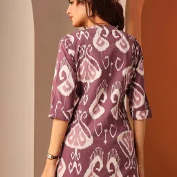 Libas Purple Straight Fit Printed Kurti image 2