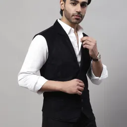 Even Black Regular Fit Waistcoat image 4