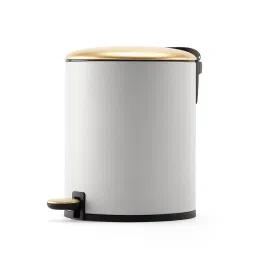 Pure Home and Living White Stainless Steel Bins image 2
