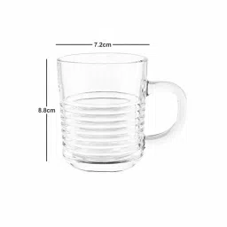 Goodhomes Transparent Glass Coffee Mugs (220 ml) - Set of 6 image 4