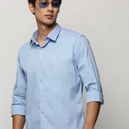 showoffff SHOWOFF Blue Slim Fit Shirt image 4