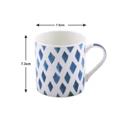 Goodhomes Blue & White Bone China Tea Cups (220 ml) - Set of 6 image 4