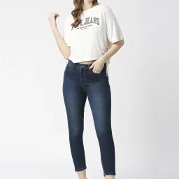 Pepe Jeans Blue Cotton High Rise Jeans image 4