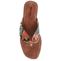 Shezone  Women's Multicoloured Thong Sandals image 4