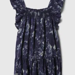 GAP Girls Indigo Regular Fit Sleeveless Floral Dress-picture-24