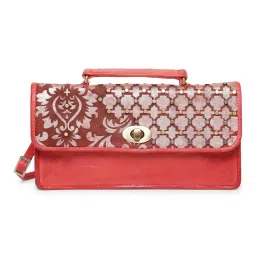 Art N Vintage Luminosa Red Leather Embellished Small Sling Handbag image 2