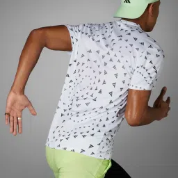 adidas White Regular Fit Printed Aeroready Sports T-Shirt image 2