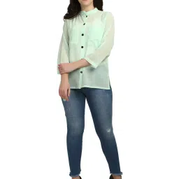 Smarty Pants Light Green Regular Fit Shirt image 4