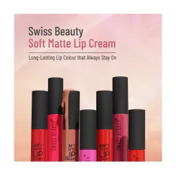 SWISS BEAUTY Soft Matte Liquid Lipstick Red Smoke - 6 ml image 3