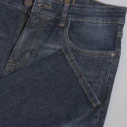 AD by Arvind Dark Blue Skinny Fit Lightly Washed Jeans image 4