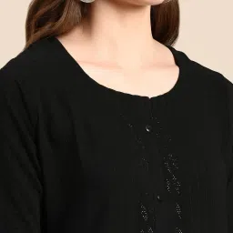 showoffff SHOWOFF Black Regular Fit Kurta image 4