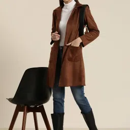 Qurvii Brown Suede Coat image 4