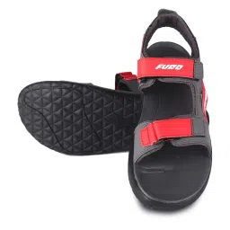 Furo By Red Chief Men's Grey Floater Sandals image 4