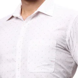 Raymond White Slim Fit Printed Shirt image 4