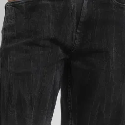 Forever 21 Black Cotton Regular Fit Denim Shorts image 4