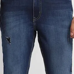 Forever 21 Navy Blue Mid Waist Skinny Fit Regular Length Jeans image 4