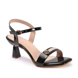 Carlton London Women's Black Ankle Strap Sandals image 2