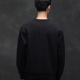 Rare Rabbit Black Relaxed Fit Printed Sweatshirt image 2