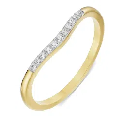 Emori 18k Yellow Gold & Diamond Wavy Katy Band Ring image 2