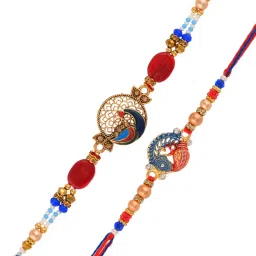 Aapno Rajasthan Beautiful Set of 2 Peacock Designed Rakhi image 2
