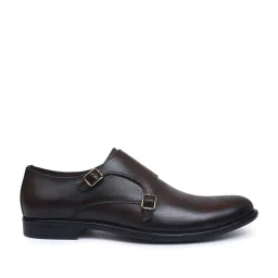 Zoom Shoes Men's Brown Monk Shoes image 2