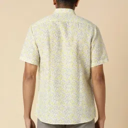 Allen Solly Yellow Slim Fit Printed Shirt image 2