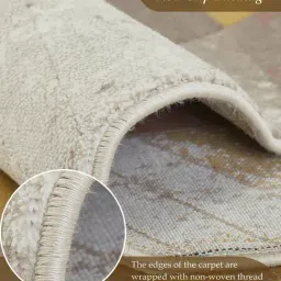 Obsessions Peach & Brown Geometric Carpet - Large image 3