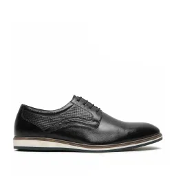 Teakwood Leathers Men's Black Derby Shoes image 2