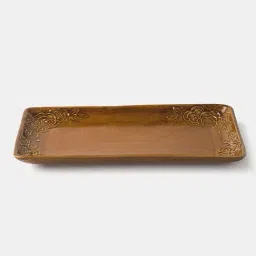 Fabindia Home Chintz Ochre Ceramic Casted Large Platter image 3