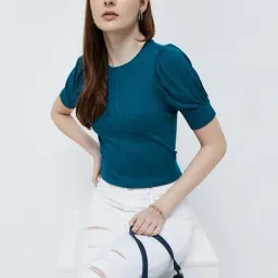 Ginger by Lifestyle Blue Striped Top-image-38