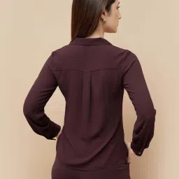 Code By Lifestyle Brown Regular Fit Shirt image 2