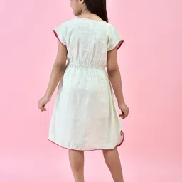 Juniper Girls Green Embroidered Midi Dress image 2