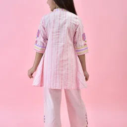 Juniper Girls Pink Floral Print Shirt With Pants image 2