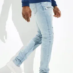 American Eagle Mid Blue Skinny Fit Distressed Jeans image 3