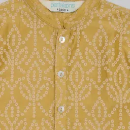 Indus Route by Pantaloons Boys Spectra Yellow Printed Kurta Set image 4